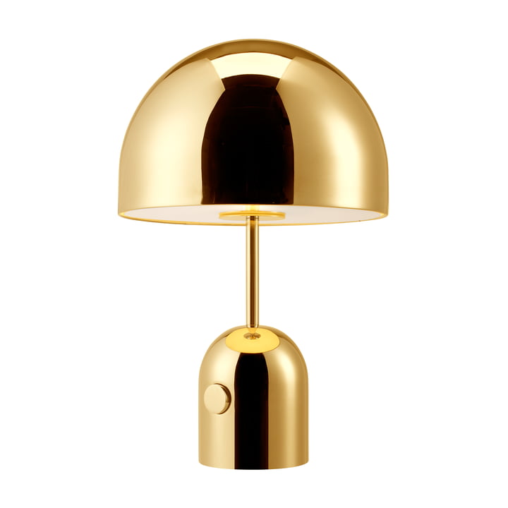 Bell table lamp by Tom Dixon made of brass coated steel