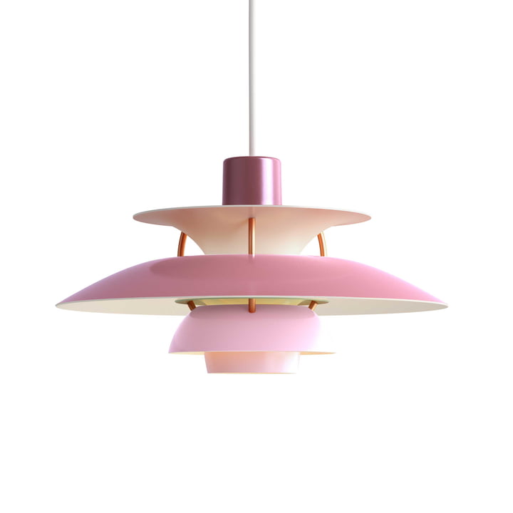The Louis Poulsen - PH 5 Mini Pendant Lamp in Pink