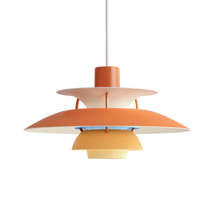 The Louis Poulsen - PH 5 Mini Pendant Lamp in Orange