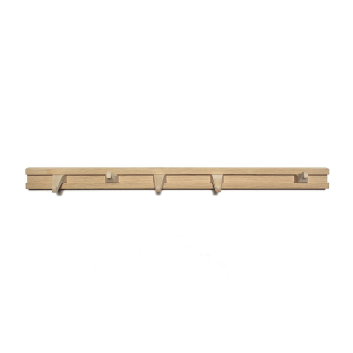 The Anderl coat rack from side by side in oak / maple, L 60 cm