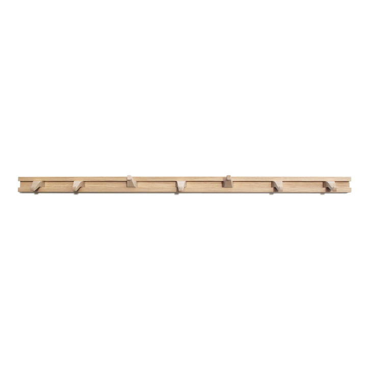 The Anderl coat rack from side by side in oak / maple, L 85 cm