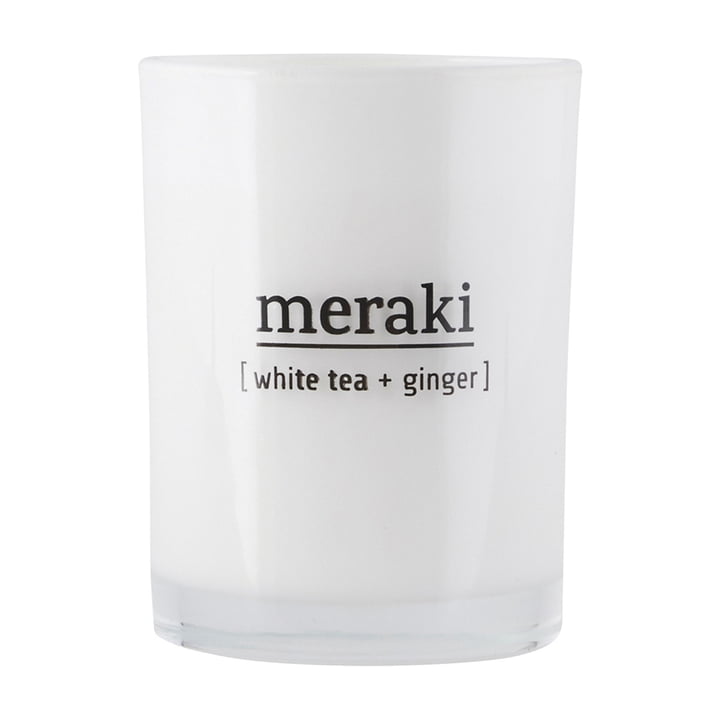 The scented candle White Tea & Ginger from Meraki , Ø 8 cm
