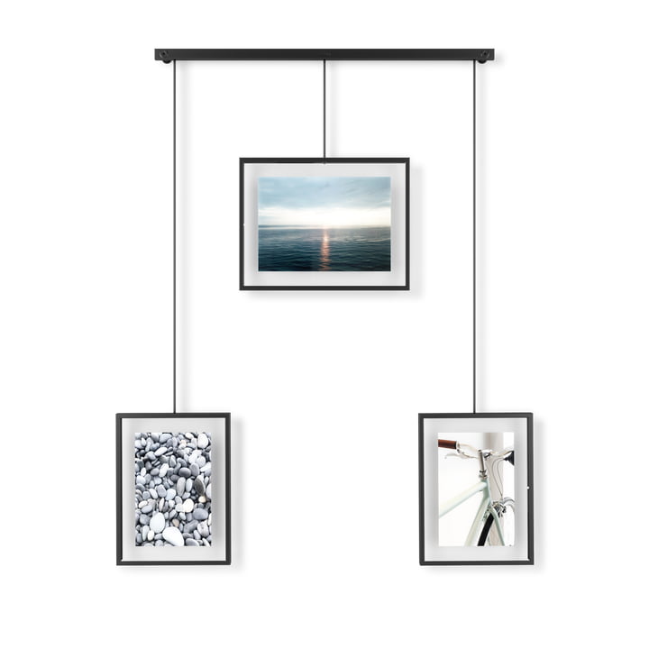 The Exhibit picture frame from Umbra in a set of 3, black