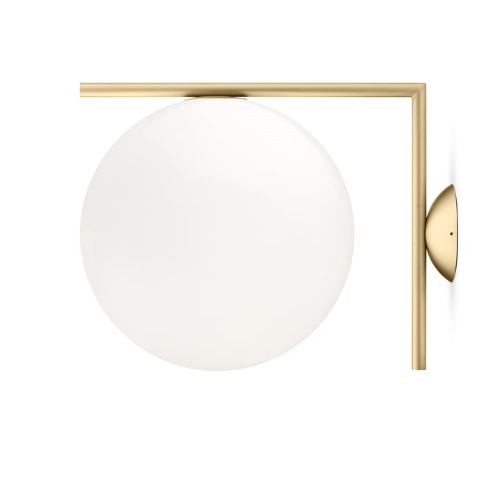 IC C / W2 BRO wall and ceiling lamp by Flos in brass