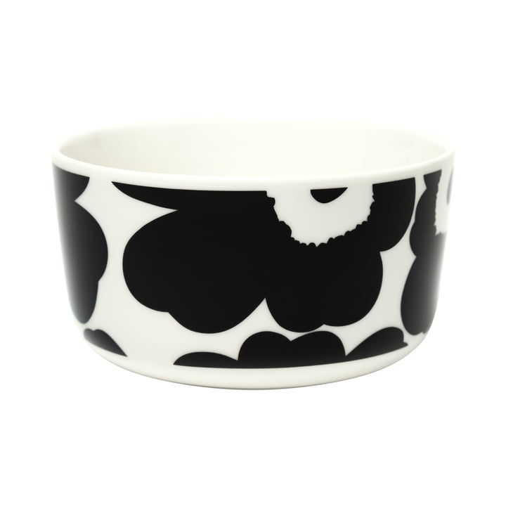 The Oiva Unikko Bowl from Marimekko in white/black, 500 ml