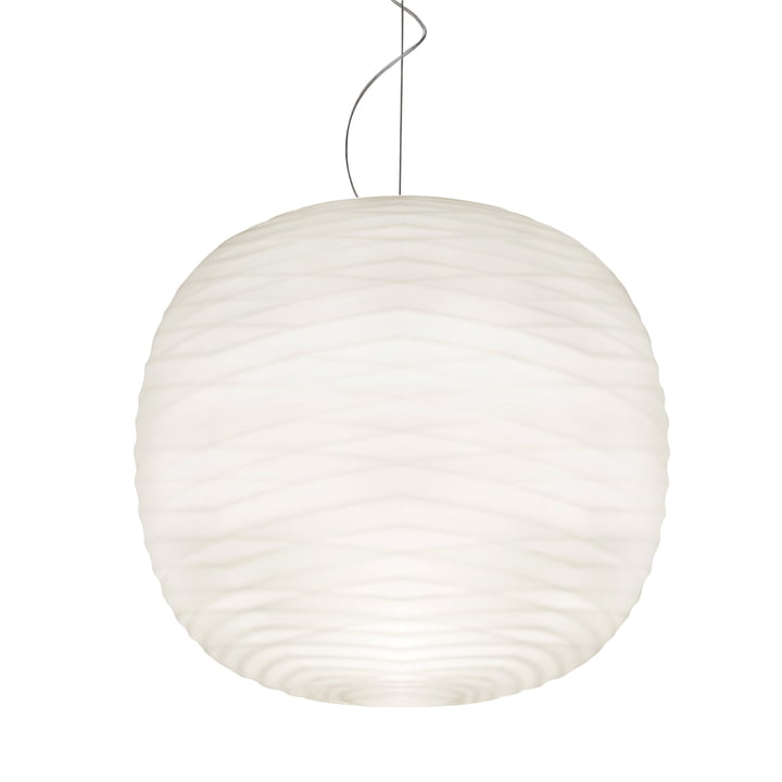 Gem pendant lamp E27 by Foscarini in white