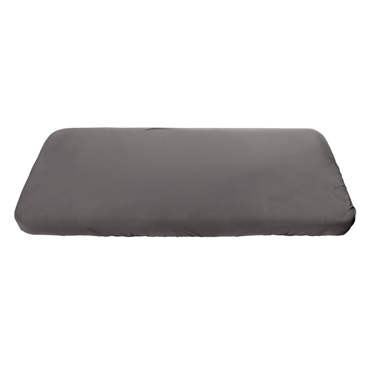 Junior fitted sheet from Sebra in classic grey