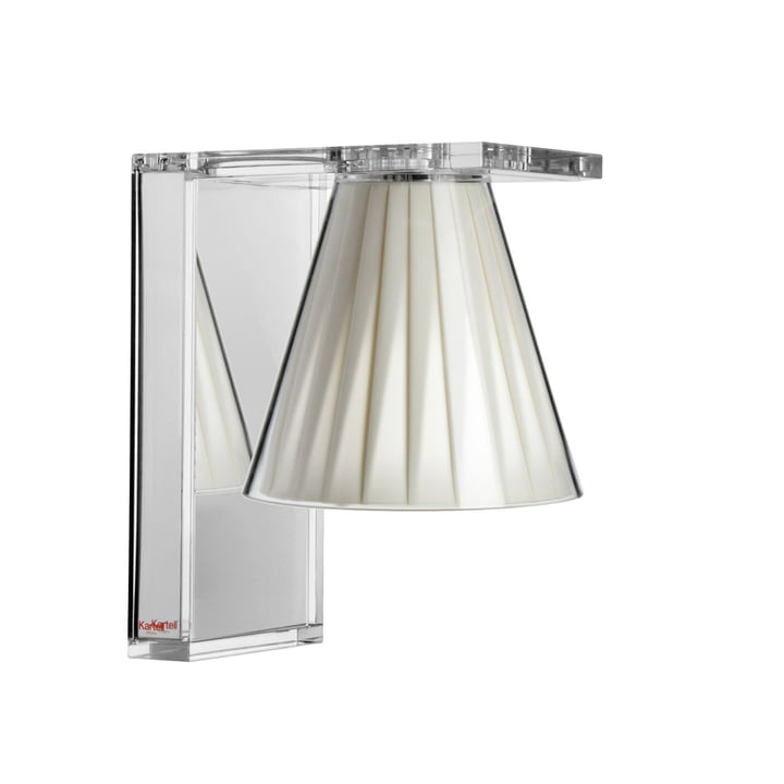 Light-Air wall lamp, crystal clear / beige by Kartell