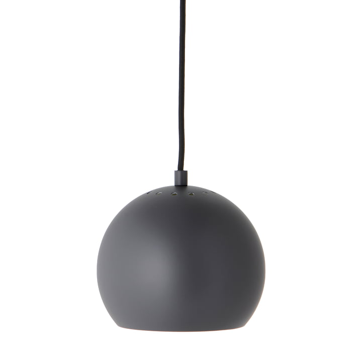 Ball Pendant light Ø 18 cm, dark gray matt / white by Frandsen