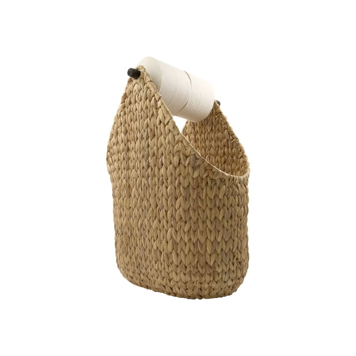The toilet paper holder from House Doctor made of raffia wickerwork, nature