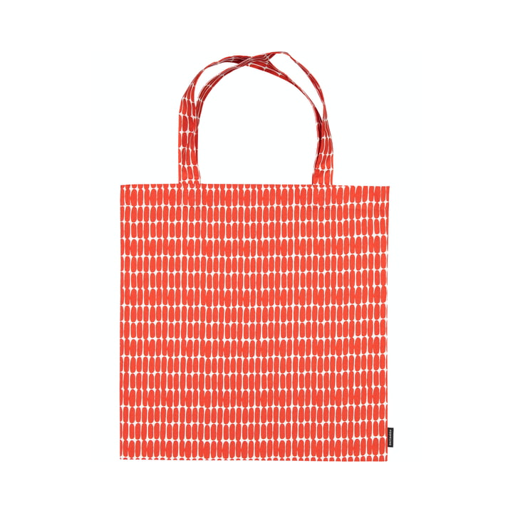 The Alku shopping bag by Marimekko, white / red