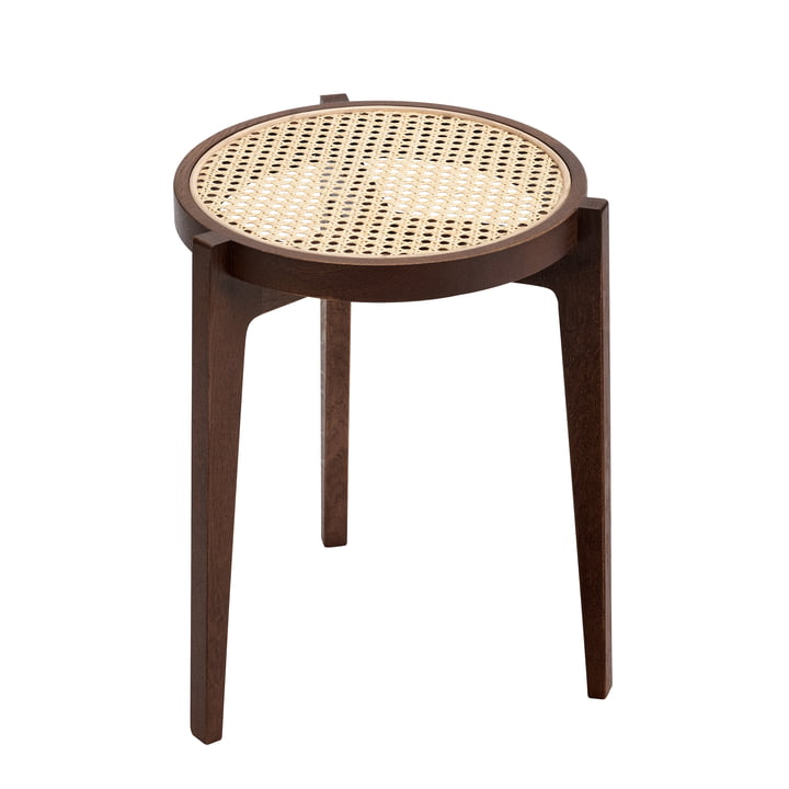Le Roi Stool with wickerwork, dark stained oak from Norr11