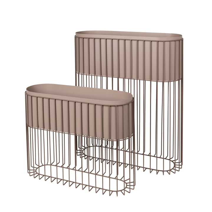 The Fenja frame with planter from Broste Copenhagen (set of 2) in simply taupe / warm grey