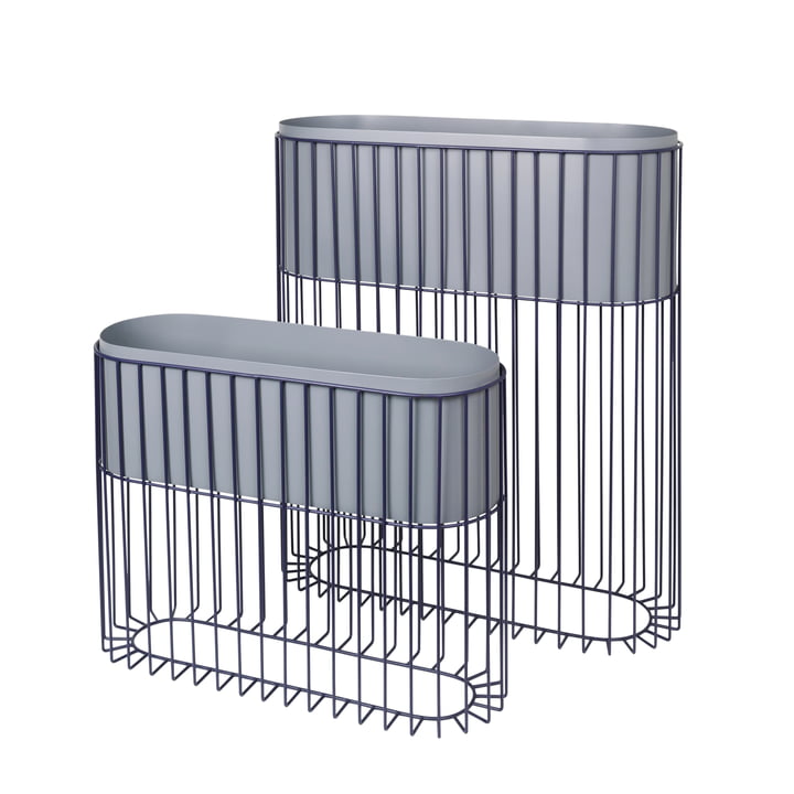 The Fenja rack with planter from Broste Copenhagen (set of 2), insignia blue