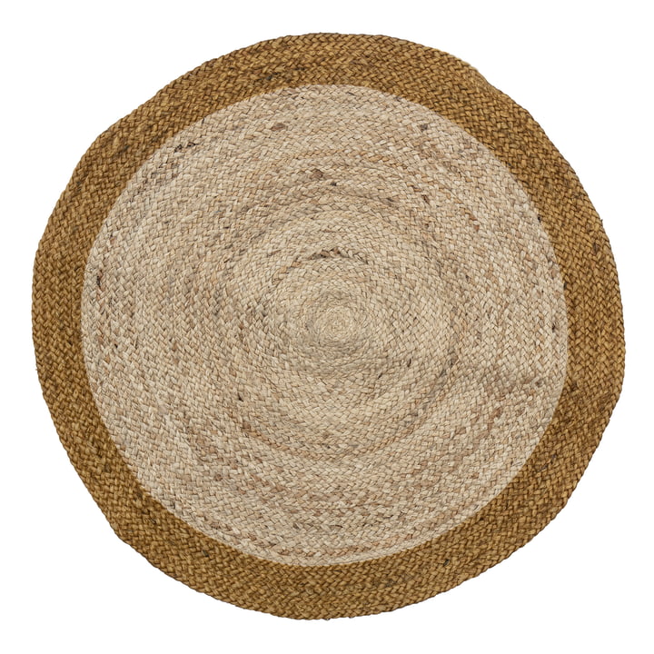 Birk Carpet, Ø 90 cm from Bloomingville in brown