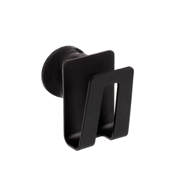 The magnetic sponge holder from manufacturer Happy Sinks in black