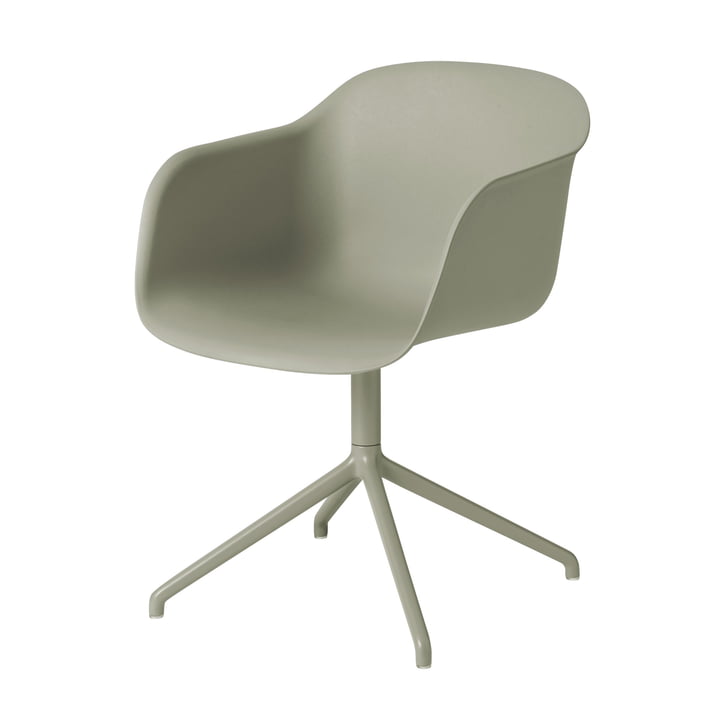 Fiber Chair Swivel Base from Muuto in dusty green / dusty green