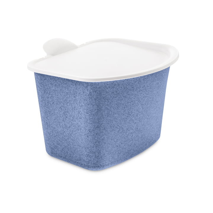 The BIBO Bio waste container from Koziol in organic blue
