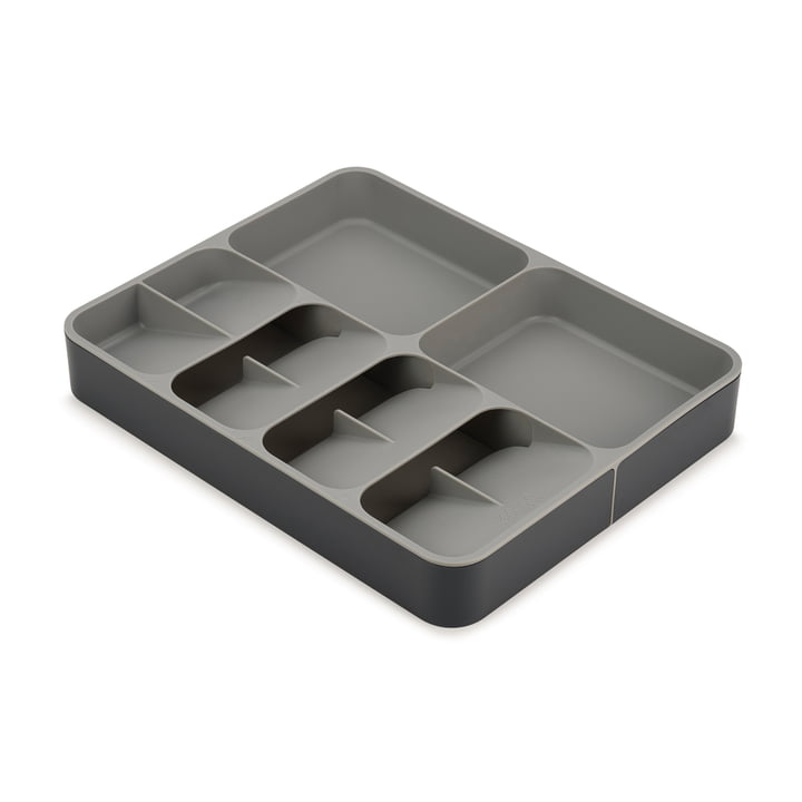 The DrawerStore extendable cutlery tray from Joseph Joseph in grey