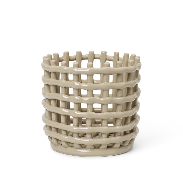 The small ceramic basket from ferm Living in cashmere