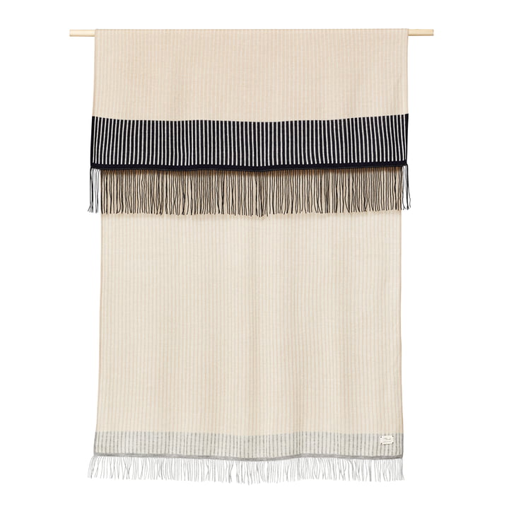 Aymara Blanket, 130 x 190 cm, patterned with stripes, cream by Form & Refine