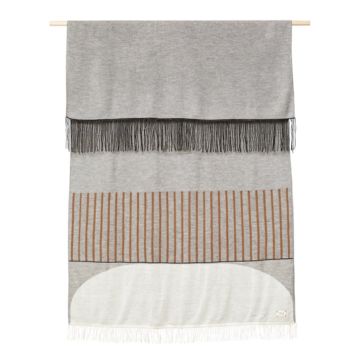 Aymara Blanket, 130 x 190 cm, patterned gray by Form & Refine