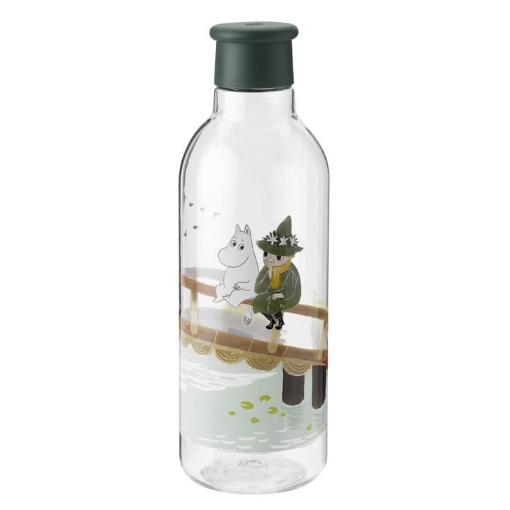 The Drink-It Moomin water bottle from Rig-Tig by Stelton , 0.75 l, dark green