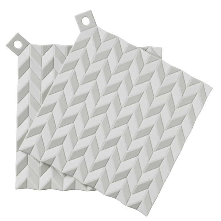 The Hold-On potholders from Rig-Tig by Stelton , (set of 2), light grey