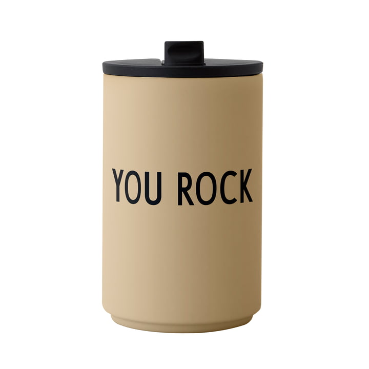 The Thermo Cup of Design Letters , 0.35 l, You Rock, beige