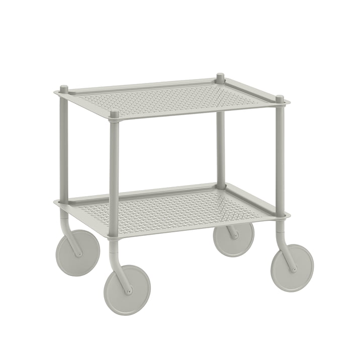 The Flow side trolley from Muuto , 2 shelves, grey