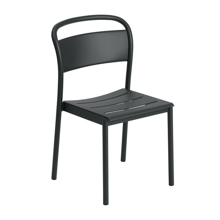 The Linear Steel Side Chair from Muuto , black