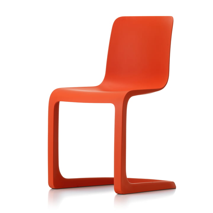 EVO-C All-plastic chair, poppy red by Vitra