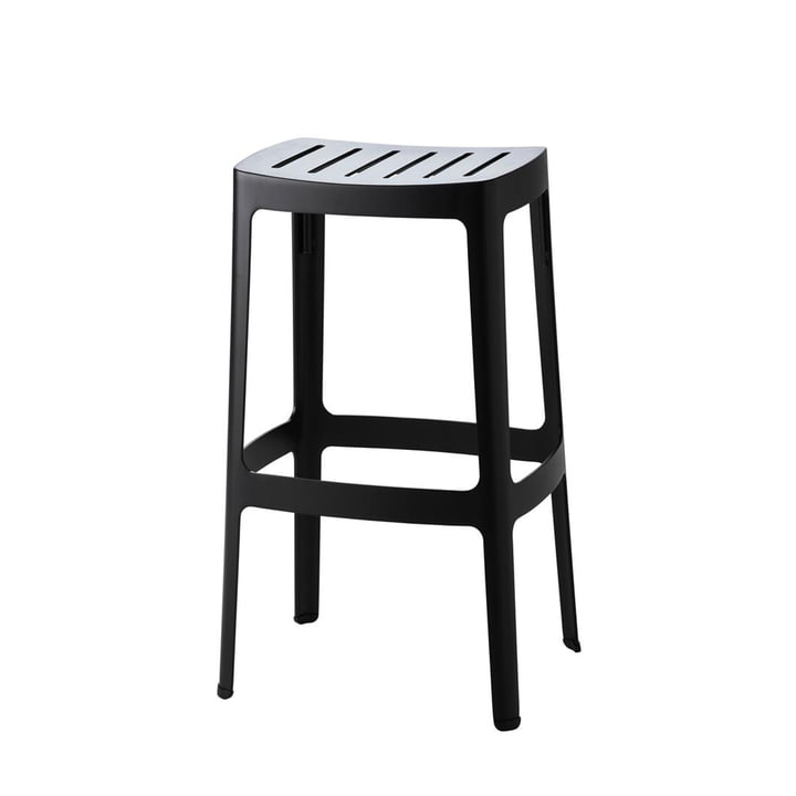 The Cut bar stool from Cane-line , high, black
