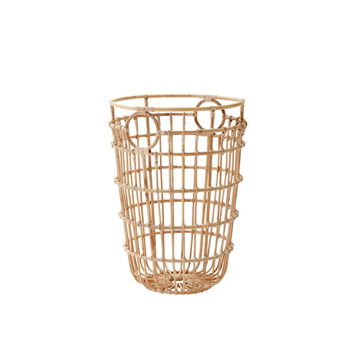 The Carry Me basket from Cane-line , high, Ø 46, natural
