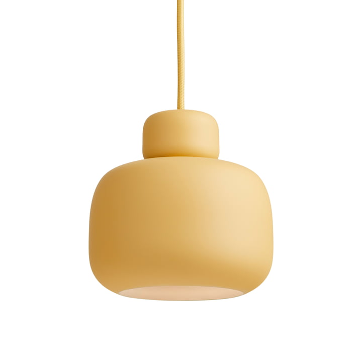 Stone Pendant lamp Ø 16 cm from Woud in mustard