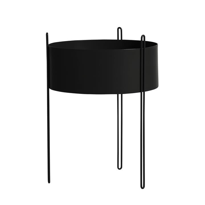 Pidestall Plant container L from Woud in black