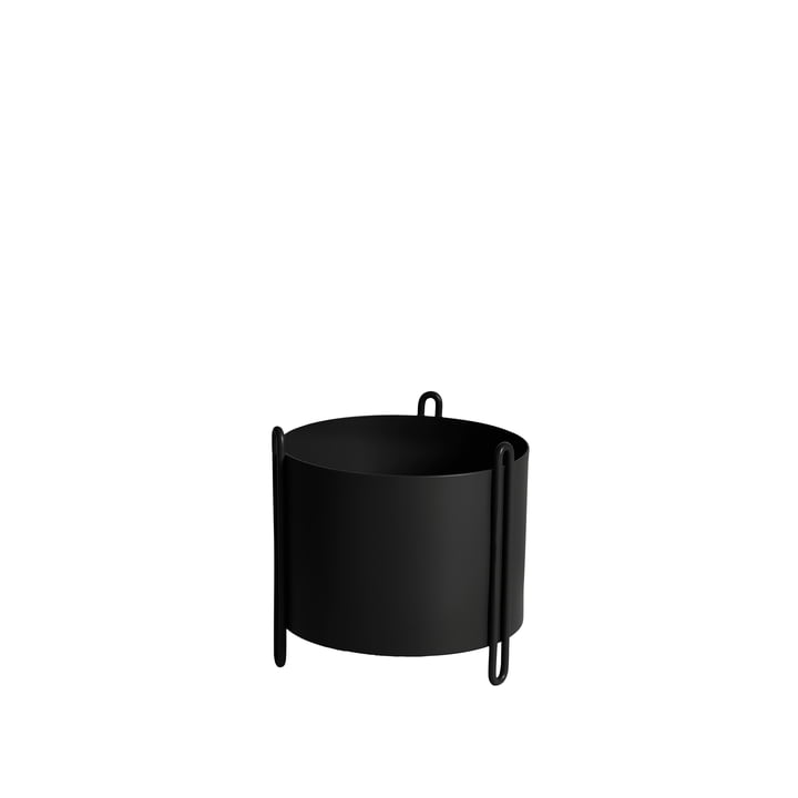 Pidestall Plant container S from Woud in black