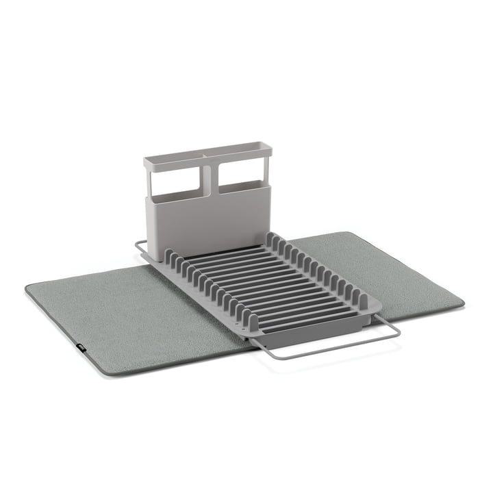 Udry Dish Rack & Drying Mat from Umbra in charcoal