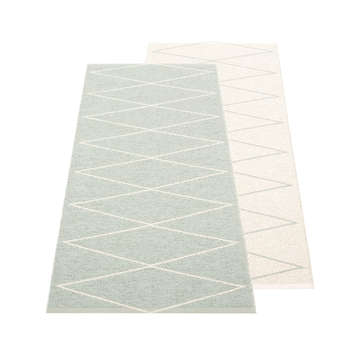 The Max reversible rug from Pappelina , 70 x 160 cm, sage / vanilla