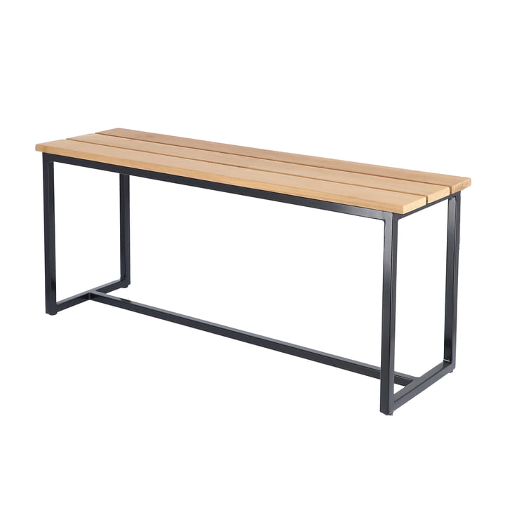 The Time bench from Jan Kurtz , made of teak with aluminium frame L 100 cm, black/natural