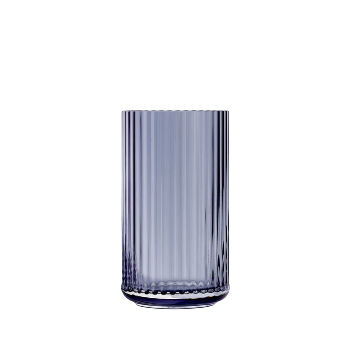Glass vase H 12,5 cm from Lyngby Porcelæn in midnight blue