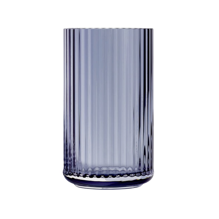 Glass vase H 25 cm from Lyngby Porcelæn in midnight blue
