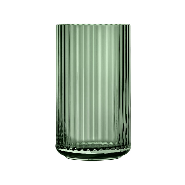 Glass vase H 25 cm from Lyngby Porcelæn in green