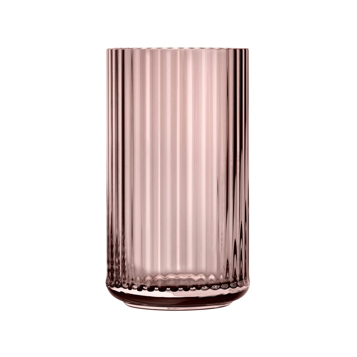 Glass vase H 25 cm from Lyngby Porcelæn in burgundy