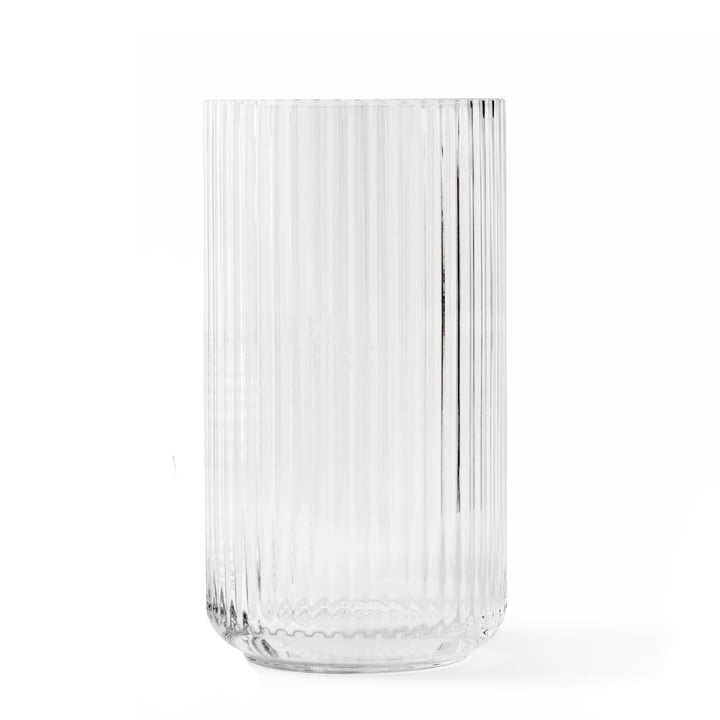 Glass vase H 31 cm from Lyngby Porcelæn in transparent