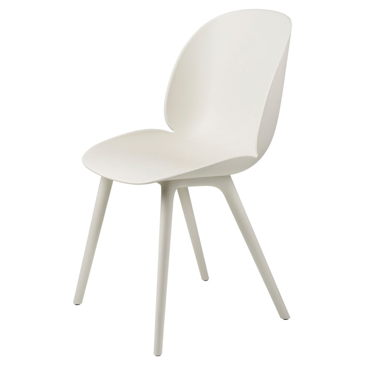 Beetle Dining Chair Outdoor from Gubi in alabaster white