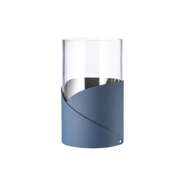 Fold Vase S Ø 7. 5 cm from LindDNA in Nupo midnight blue / glass