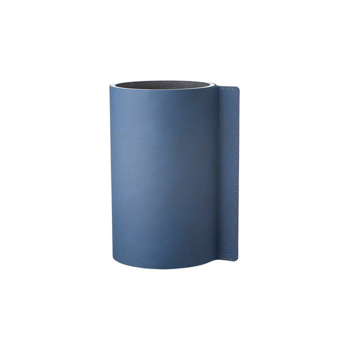 Block vase S Ø 7,5 x 15 cm from LindDNA in Nupo midnight blue / glass