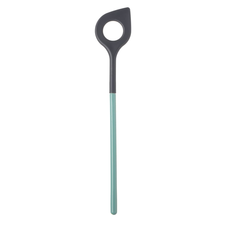 Optima Spoon with hole from Rosti in nordic green
