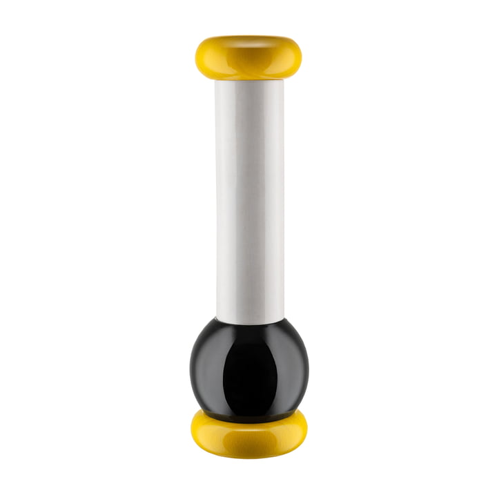 Twergi Pepper mill MP0210 1 from Alessi in the colour combination yellow / black / white